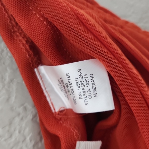 Share Privy Dress Medium Ruched Rust Sleeveless Midi Dress Adjustable Drawstring - Picture 3 of 8